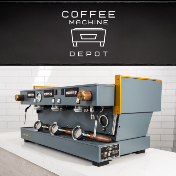 La Marzocco - Linea Classic AV - 3 Group Custom Grey & Gold with Wood Commercial Espresso Machine