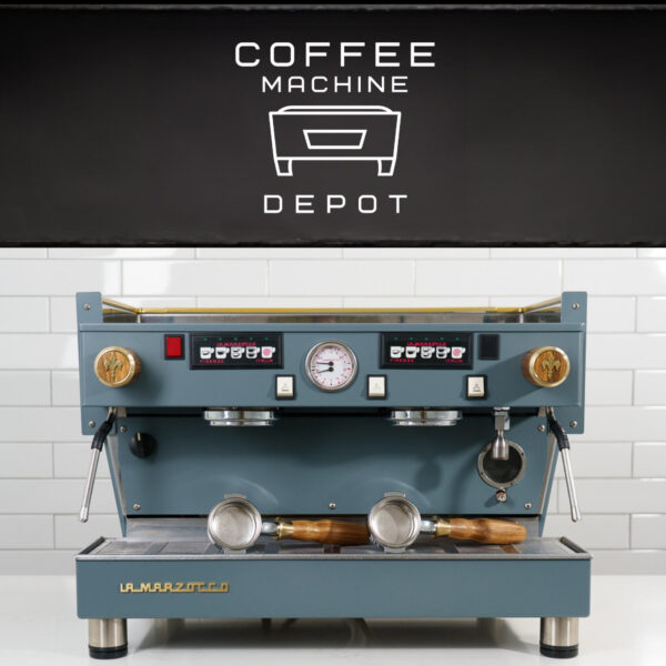 **SOLD **La Marzocco - Linea Classic AV 2 Group Commercial Espresso Machine- Custom Grey with Wood **SOLD**