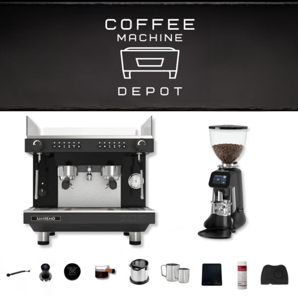 SanRemo Zoe - 2 Group Compact 110V Combo Package Commercial Espresso Machine
