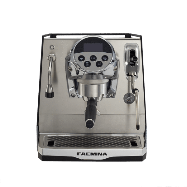 Faema Faemina A/1 GTI 5P – 1 Group Commercial Espresso Machine (Anodised Black/Anodised Clear Grey)